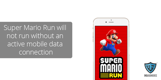 Super Mario Run will not run without an active mobile data connection - Moarmouz