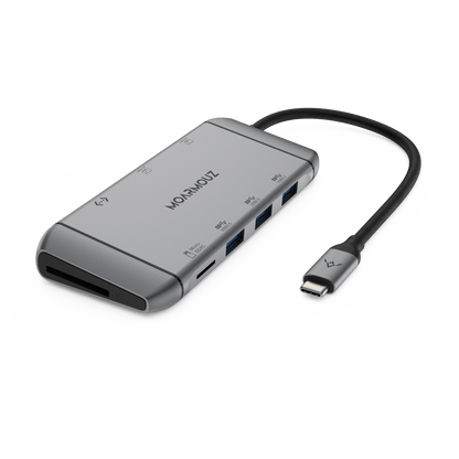 MoArmouz - Type C (USB-C) 9 in 1 Dual HDMI Display Hub
