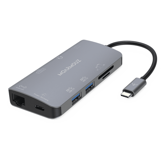 MoArmouz - Type C (USB-C) 9 in 1 Dual Display VGA Hub