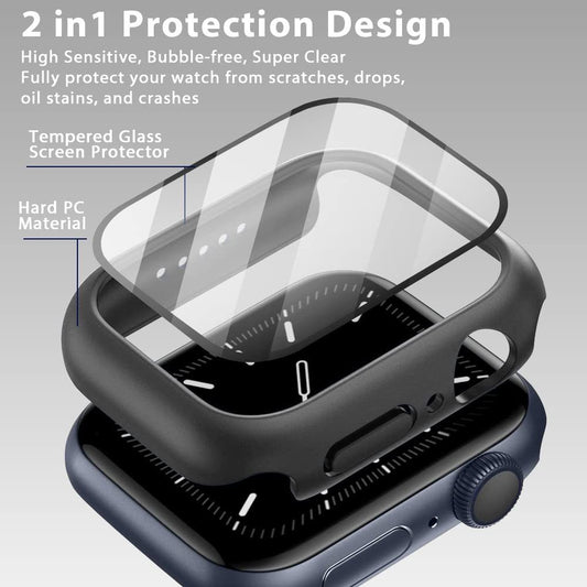 MoArmouz - Case with Screen Protector for Apple Watch Series 7