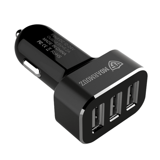 MoArmouz - 3 Port w/ Smart Charge 5.2A/26W Car Charger