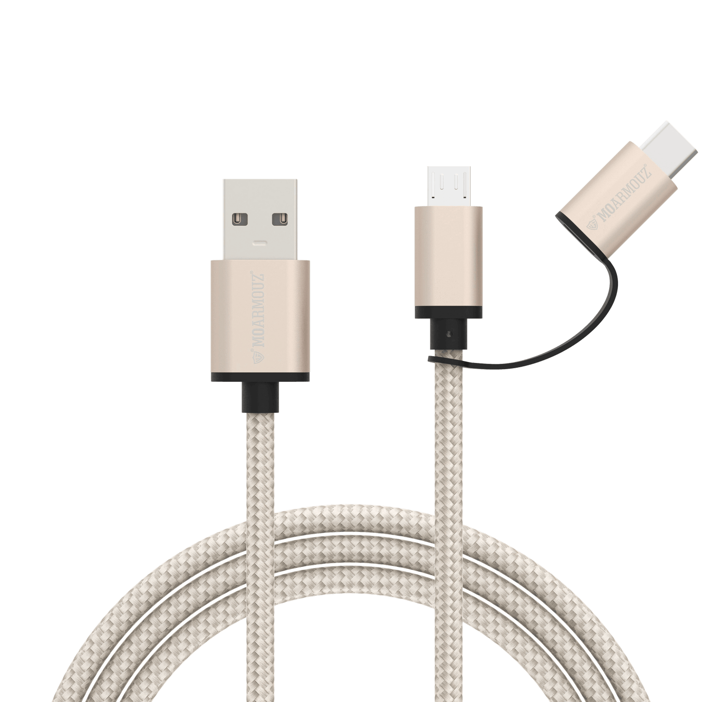 MoArmouz - 2 in 1 USB-C and Micro USB Cable