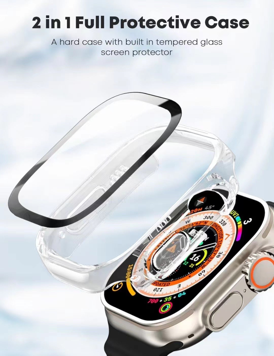Case with Screen Protector for Apple Watch Ultra 2 / Ultra 1 (49mm)